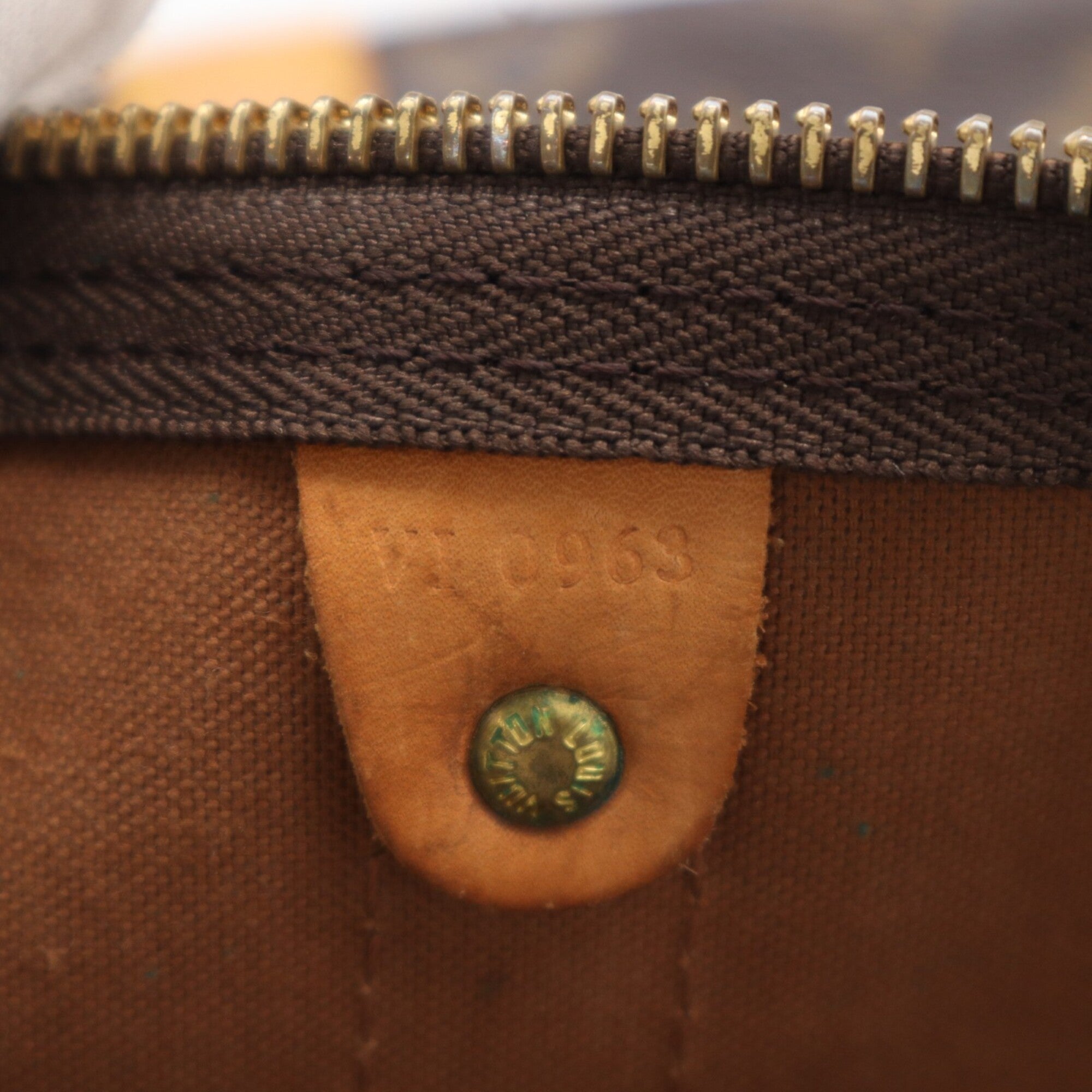 Louis Vuitton Monogram Beige Brown Coated Canvas Leather Boston Bag (Pre-Owned)