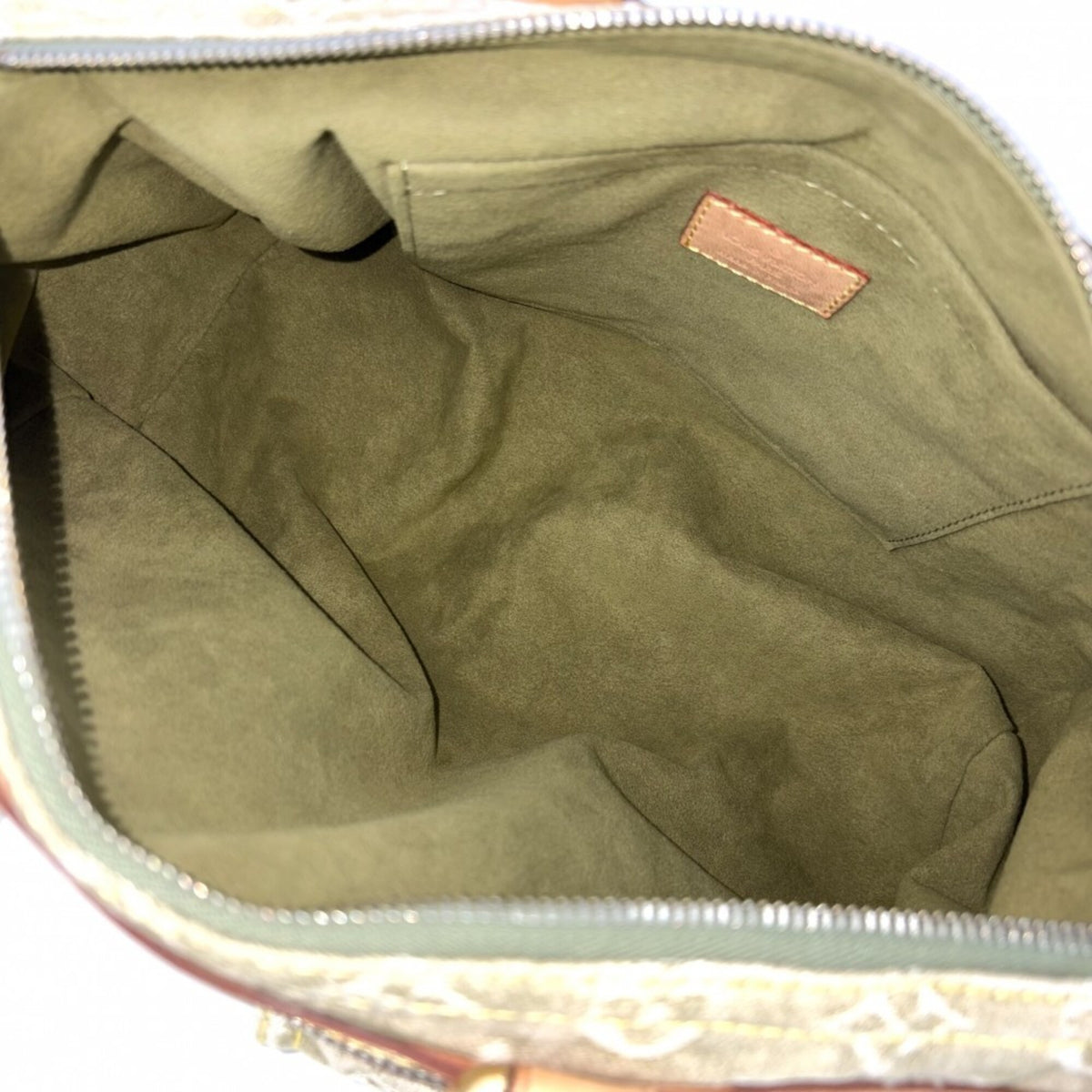 Louis Vuitton Green Monogram Denim Handbag (Pre-Owned)