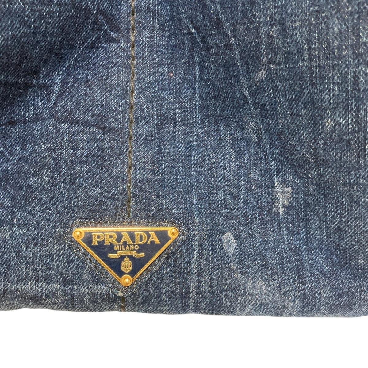 Prada Canapa Denim Tote Bag (Pre-Owned)