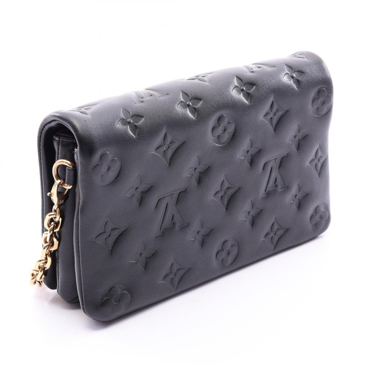 Louis Vuitton Black Noir Monogram Leather Handbag Shoulder Bag (Pre-Owned)