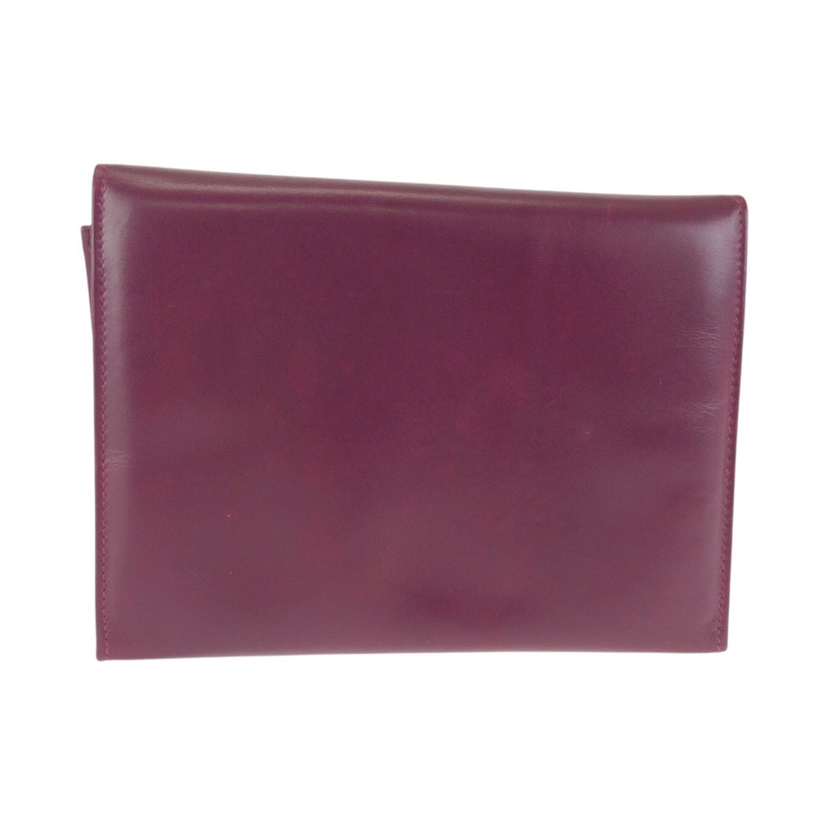 Salvatore Ferragamo Purple Leather Clutch Bag Pouch (Pre-Owned)
