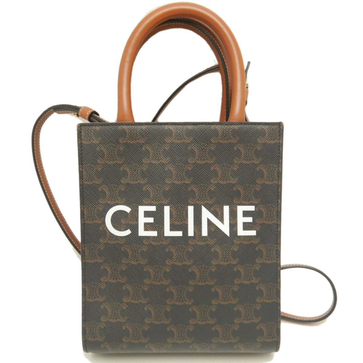 Celine Gold Coated Canvas Handbag (Pre-Owned)