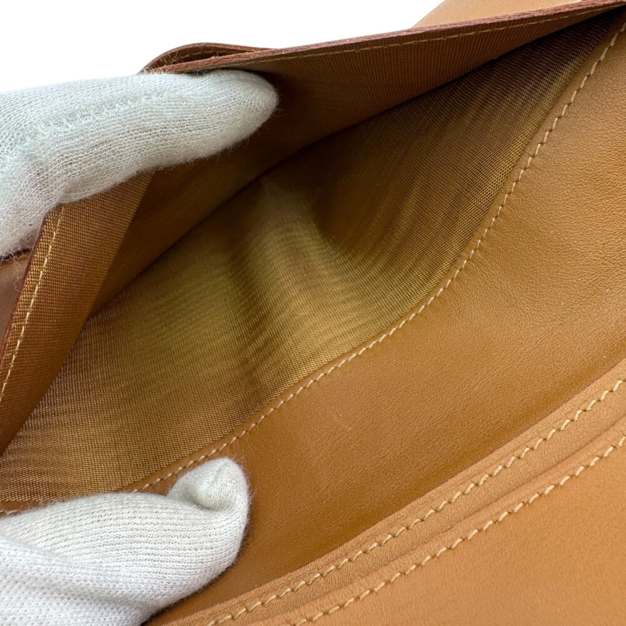 Celine Brown Leather Long Wallet (Bi-Fold) (Pre-Owned)