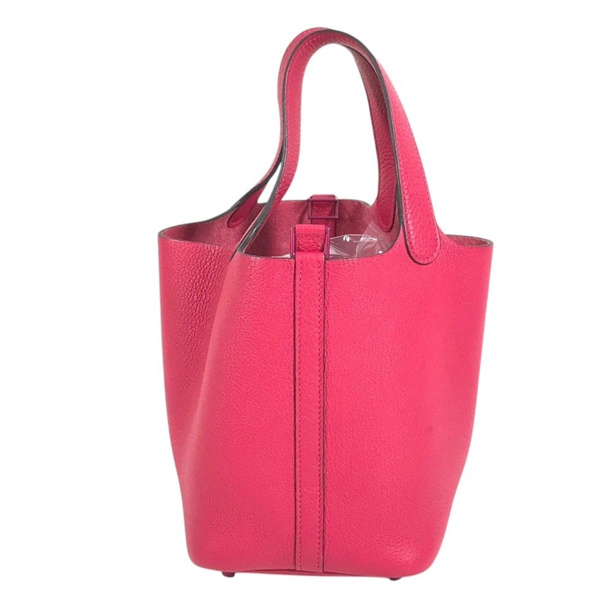 Hermes Pink Taurillon Clemence Leather Handbag (Pre-Owned)