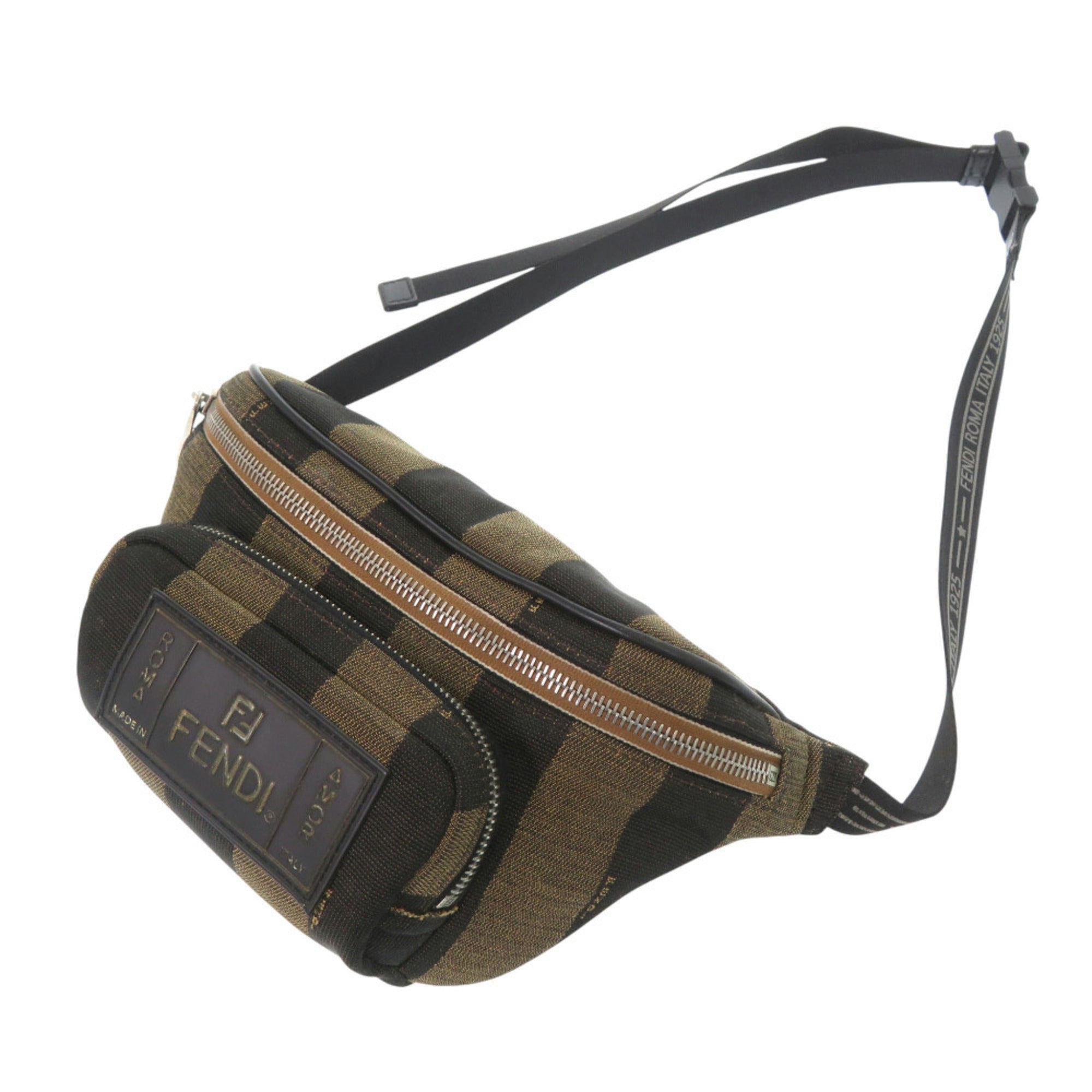 Fendi Brown Canvas Sling Bag (Pre-Owned)