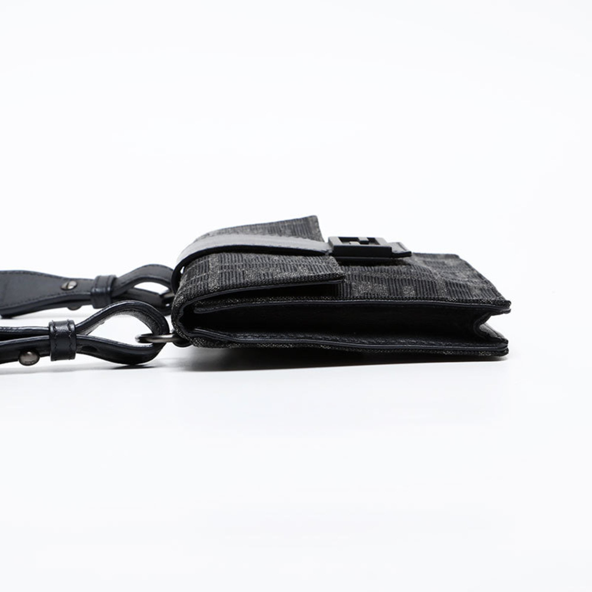 Fendi Zucca Black Shoulder Bag (Pre-Owned)
