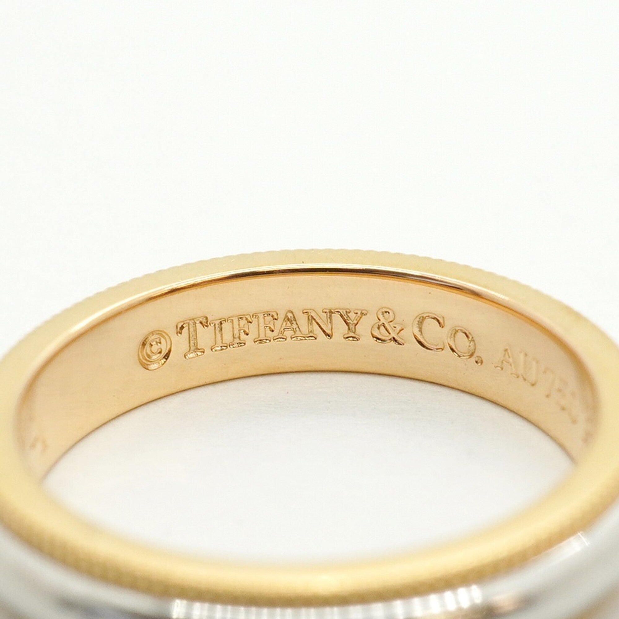 Tiffany Pink Gold (18K) Platinum 950 Band Ring (Pre-Owned)