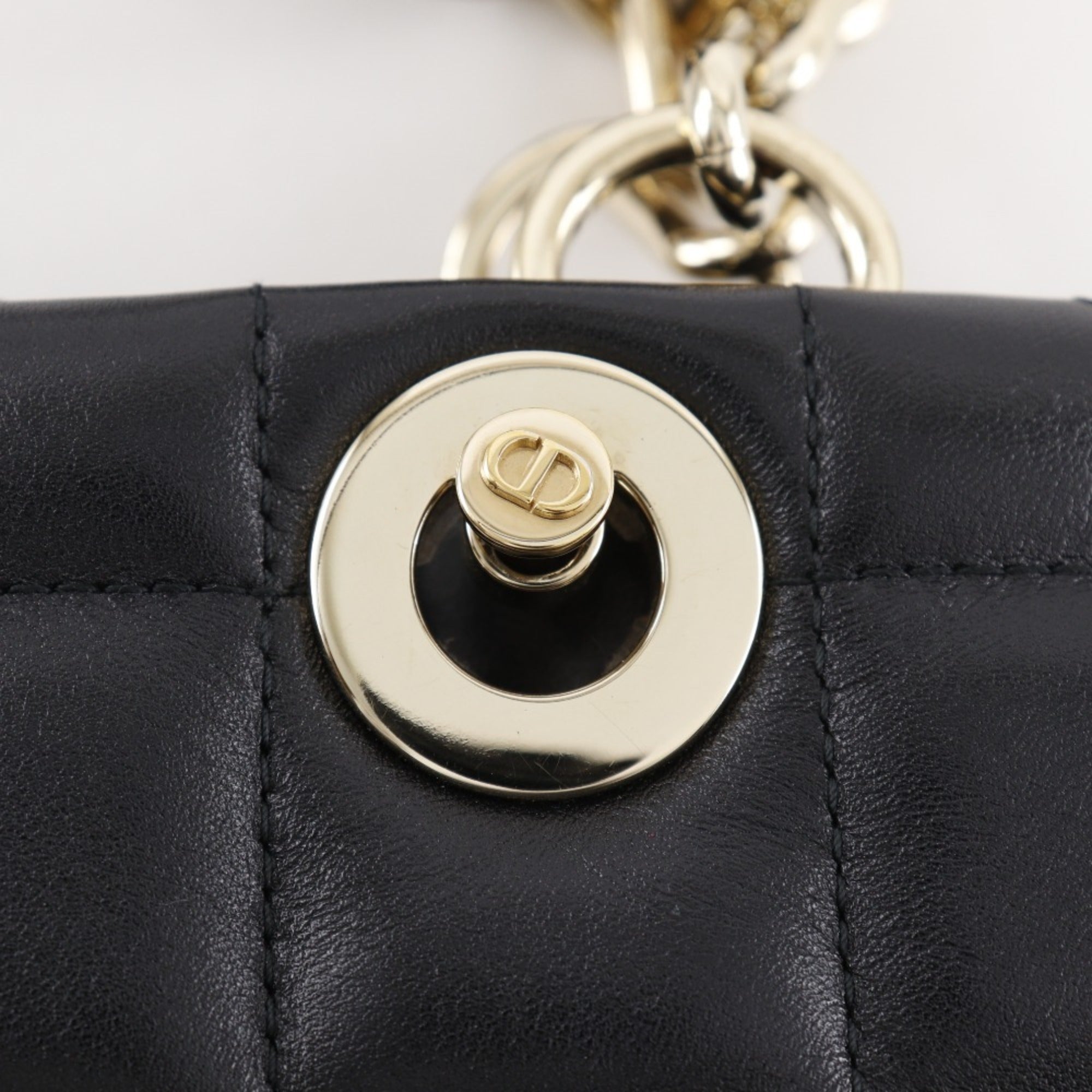 Christian Dior Black Leather Tote Bag (Pre-Owned)