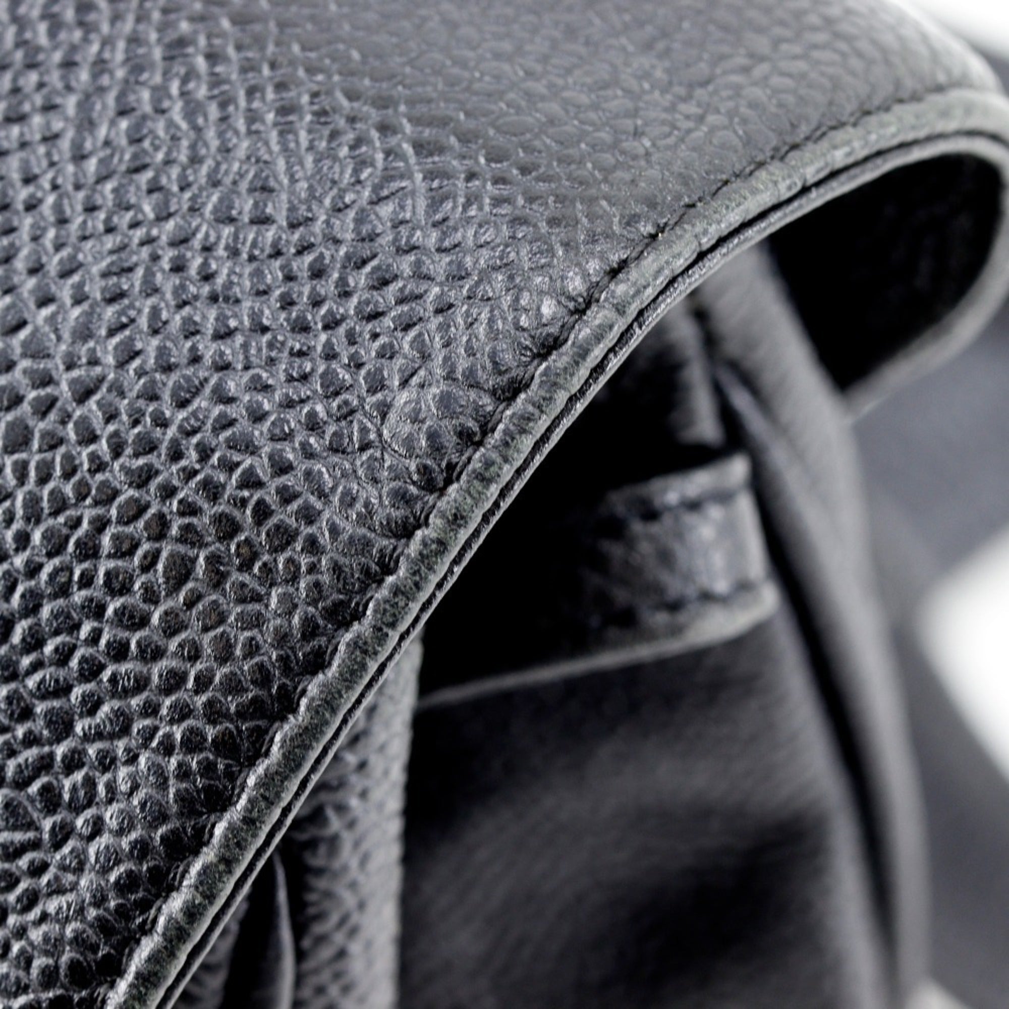 Chanel Black Grained Calfskin Backpack (Pre-Owned)