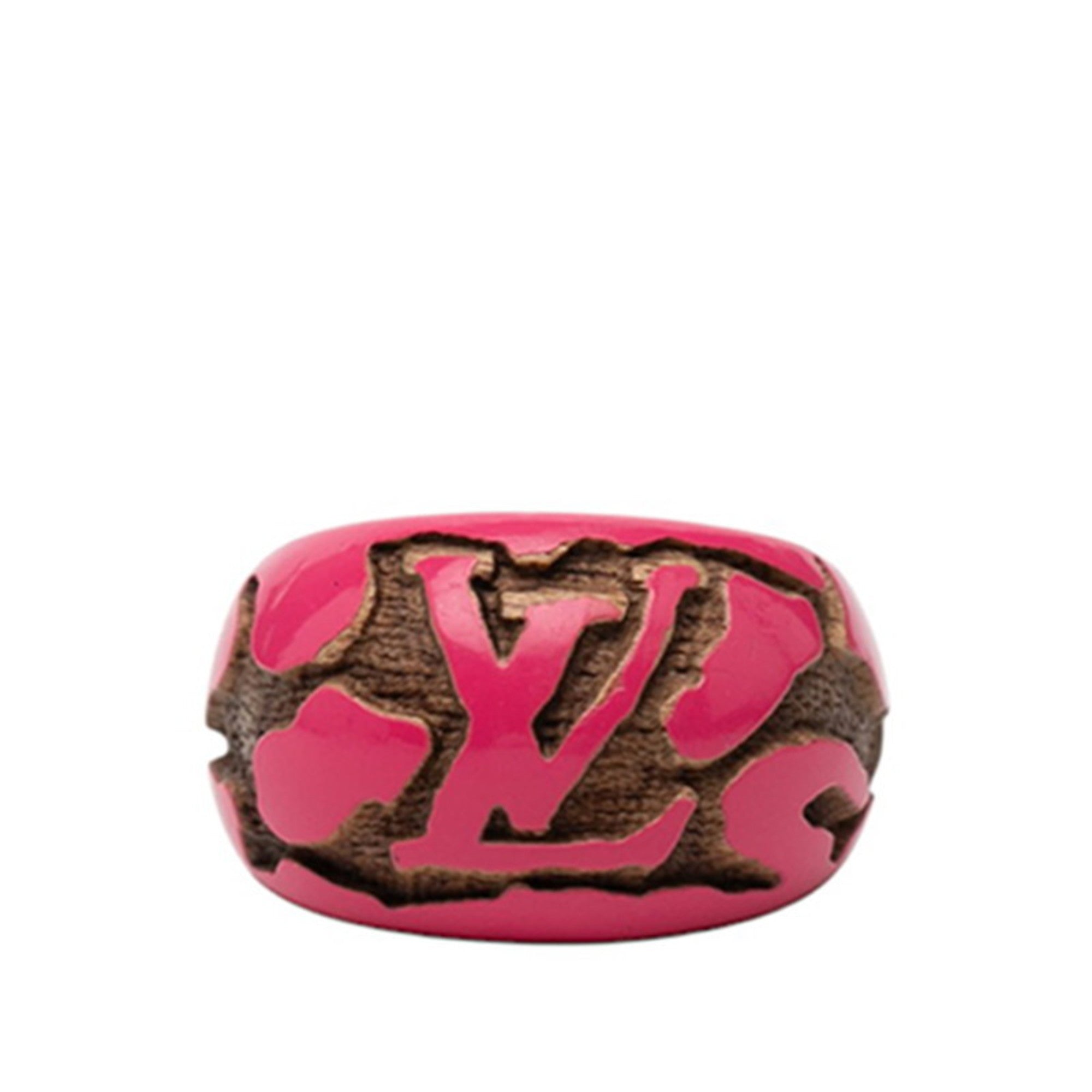 Louis Vuitton Pink Wood Band Ring (Pre-Owned)