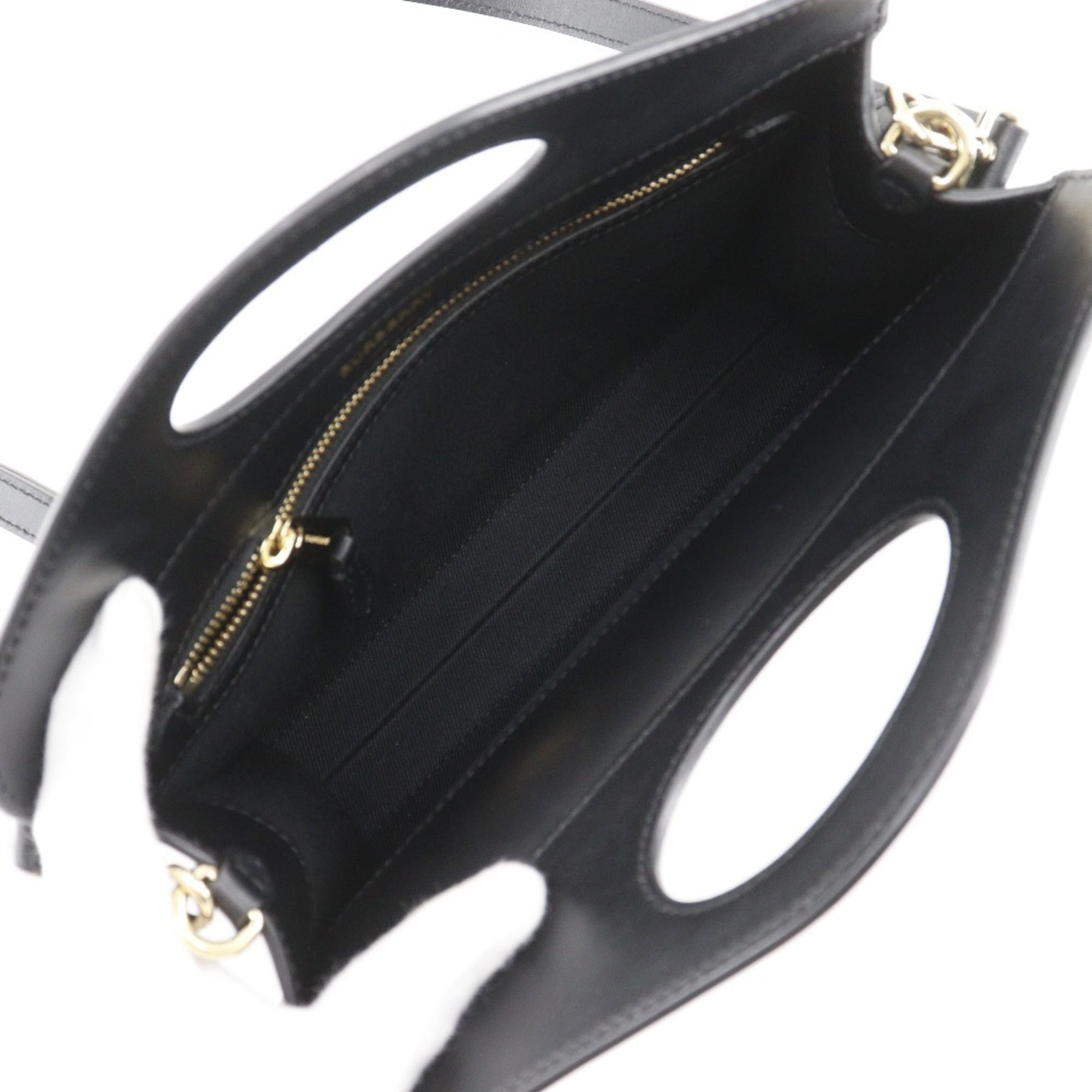 Burberry Black Red Color Nylon Leather Handbag (Pre-Owned)