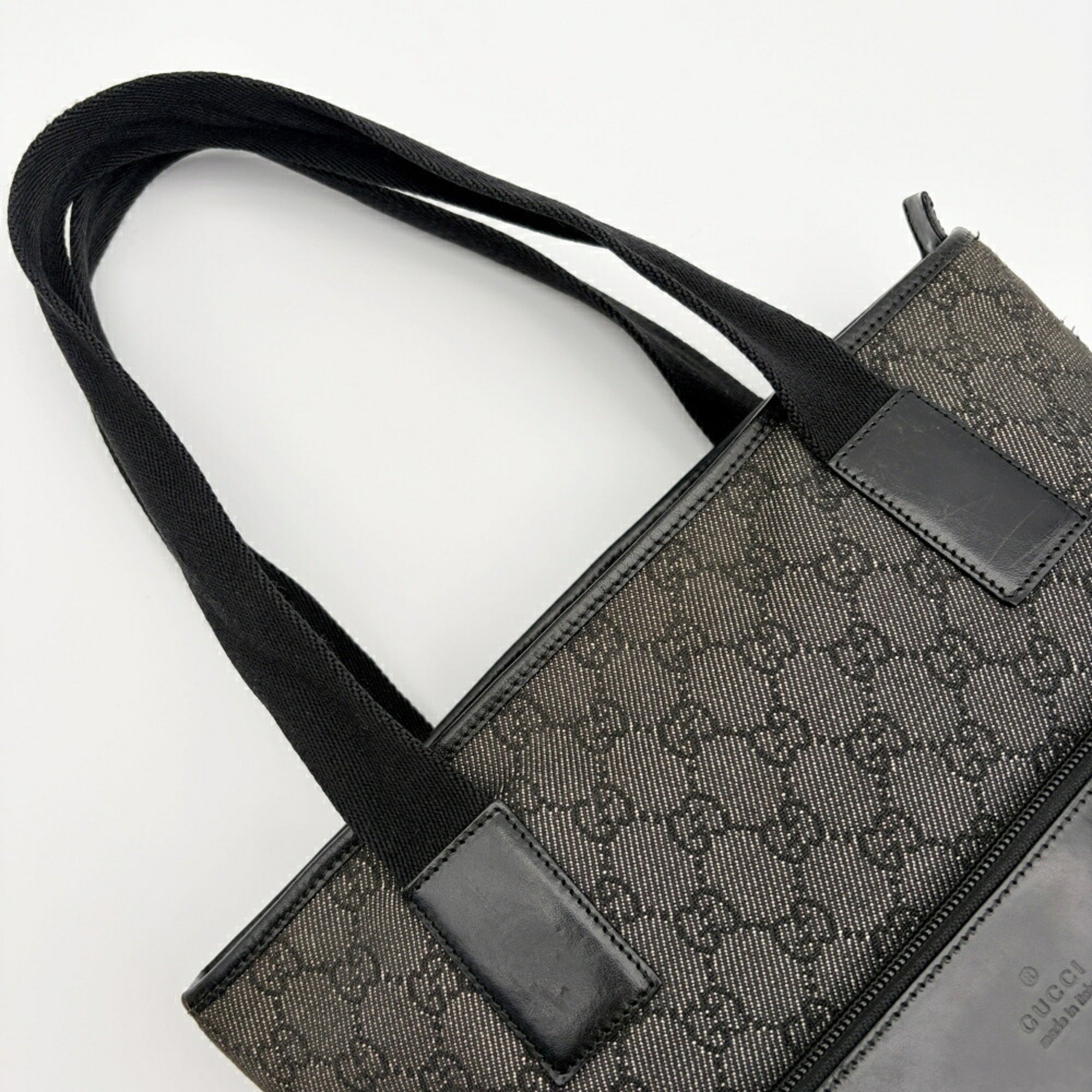 Gucci Black Gg Canvas Tote Bag (Pre-Owned)