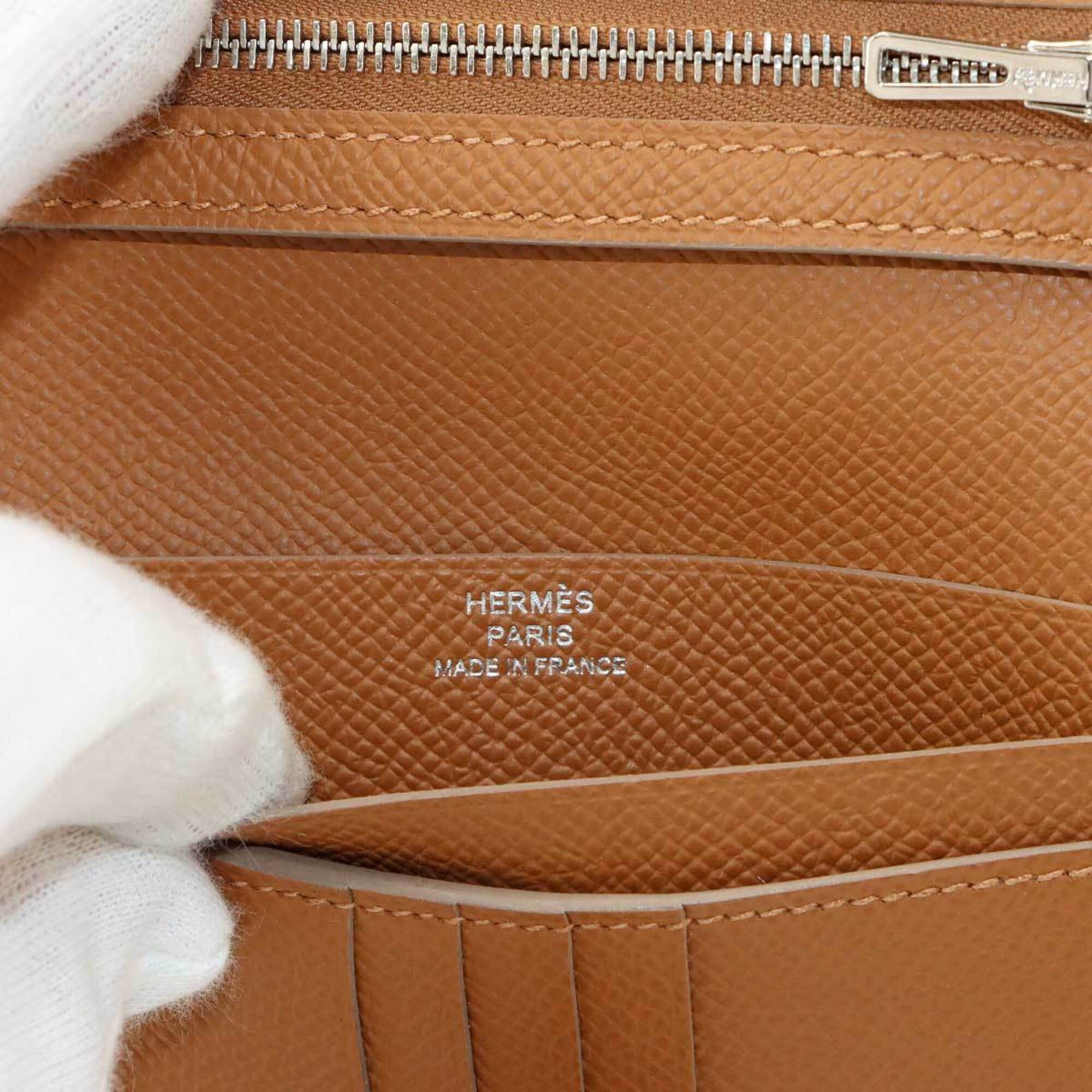Hermes Brown White Epsom Leather Wallet (Bi-Fold) (Pre-Owned)