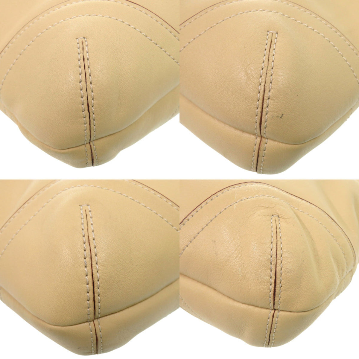 Coach Beige Leather Shoulder Bag (Pre-Owned)