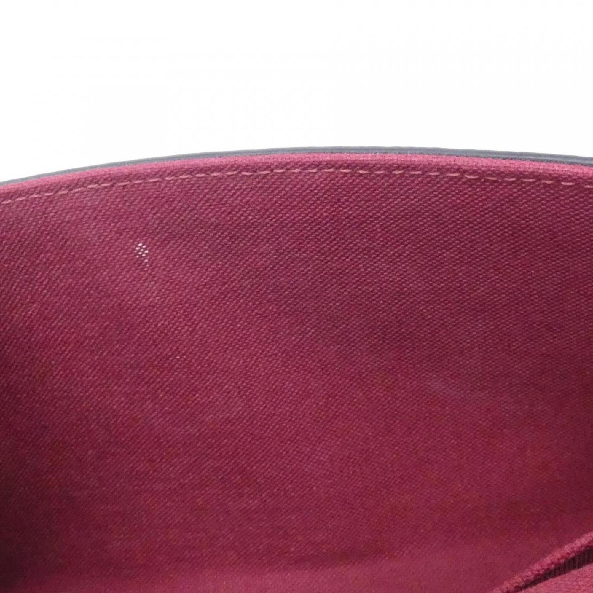 Louis Vuitton Beige Black Leather Pochette Shoulder Bag (Pre-Owned)