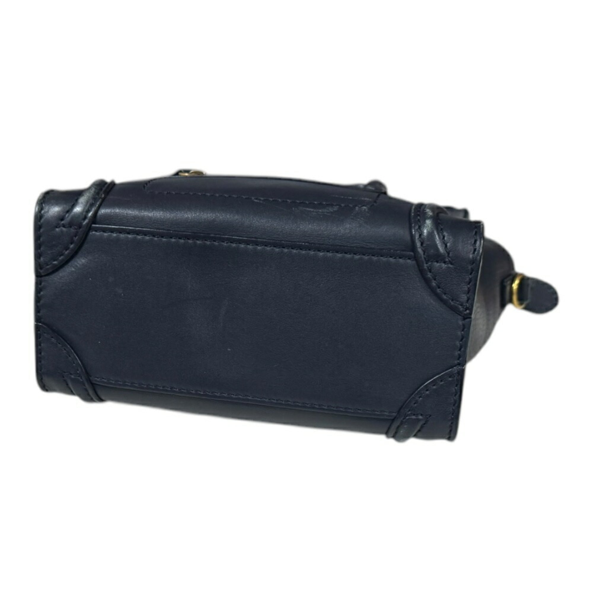 Celine Navy Leather Shoulder Bag (Pre-Owned)