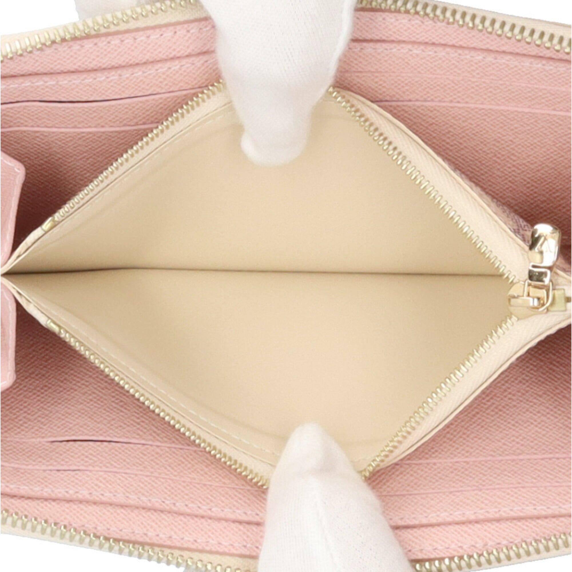 Louis Vuitton Damier Azur Rose Ballerine White Damier Azur Long Wallet (Bi-Fold) (Pre-Owned)