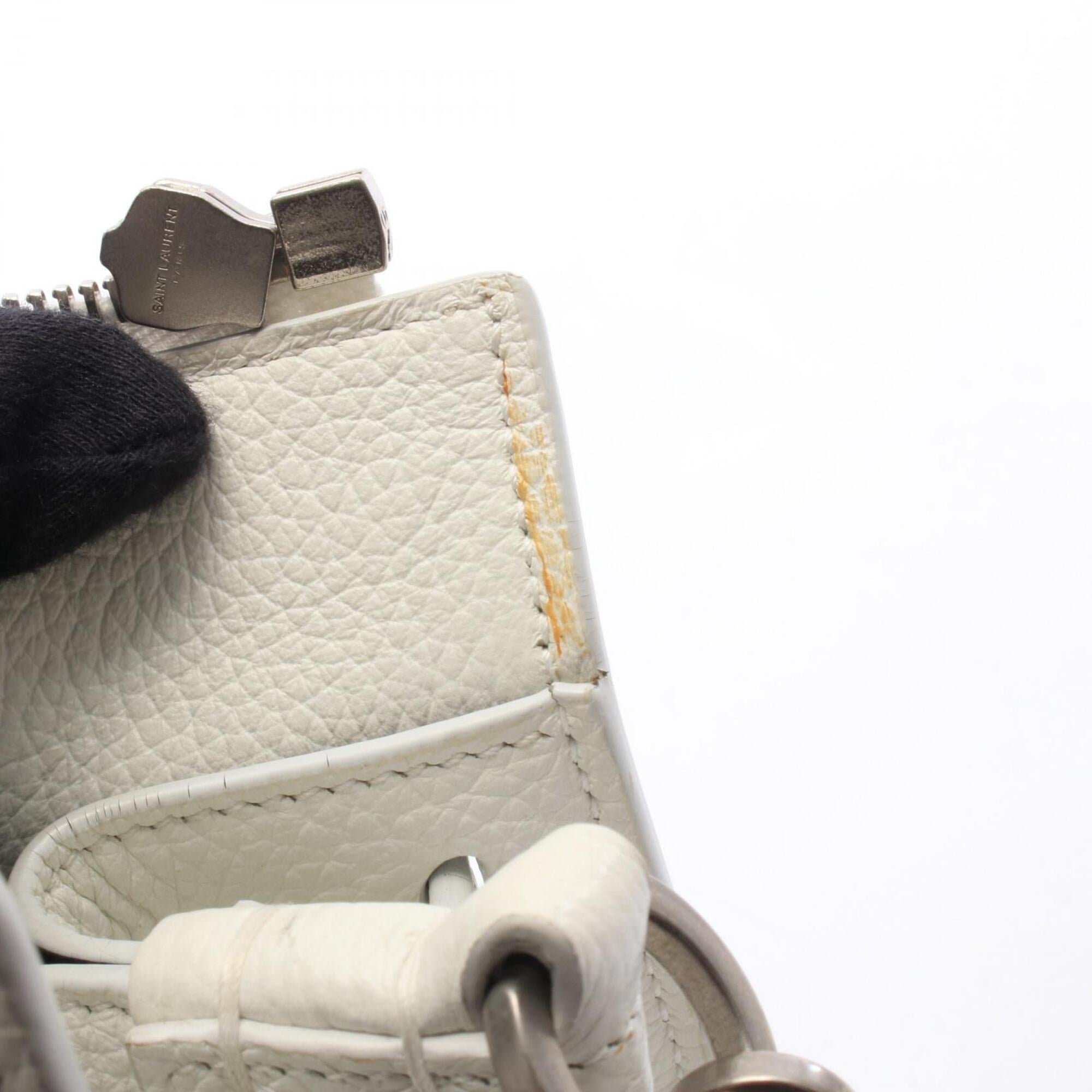 Saint Laurent White Leather Handbag (Pre-Owned)