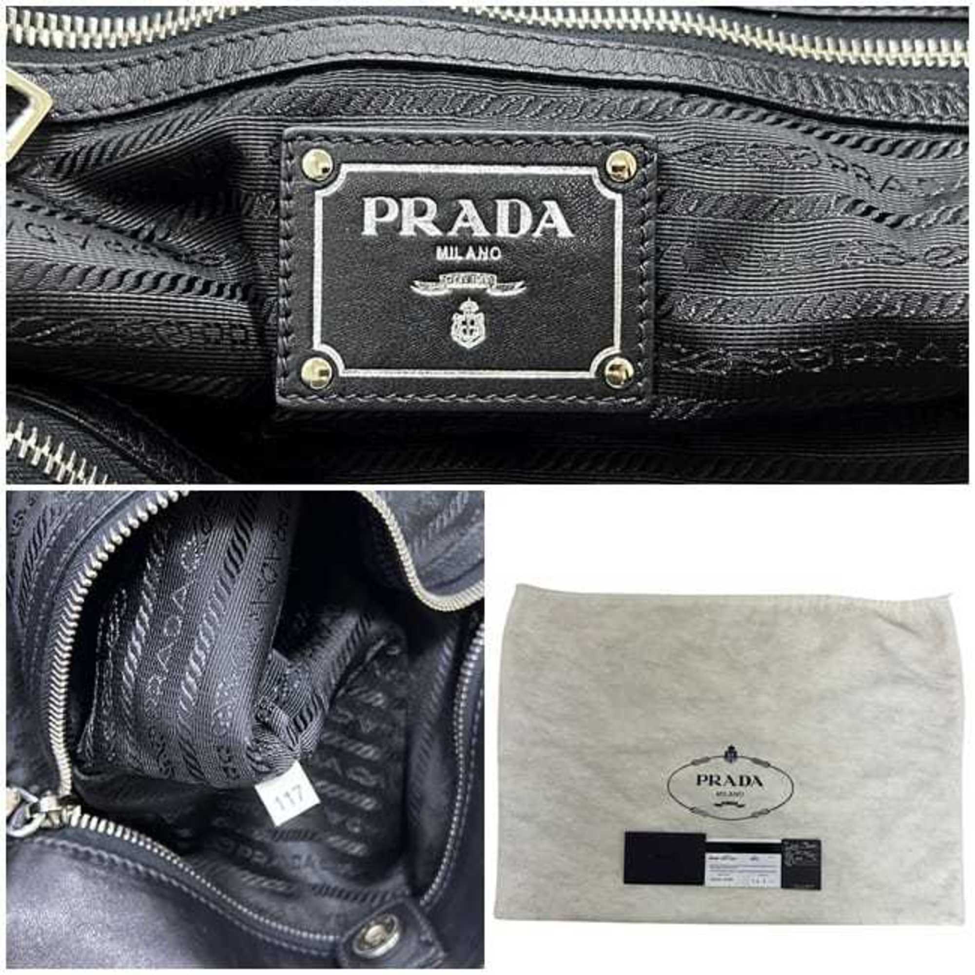 Prada Black Nero Leather Tote Bag (Pre-Owned)