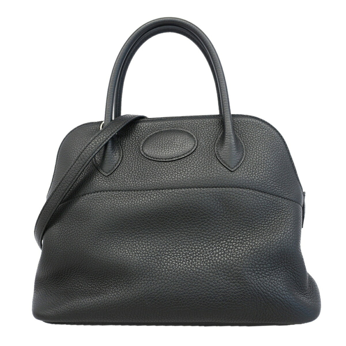 Hermes Black Taurillon Clemence Leather Handbag (Pre-Owned)