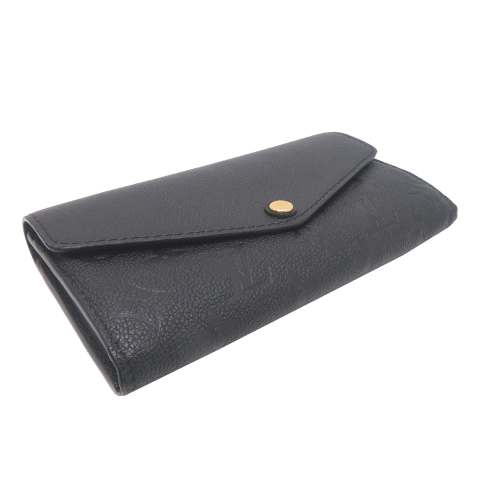 Louis Vuitton Black Noir Monogram Empreinte Long Wallet (Bi-Fold) (Pre-Owned)