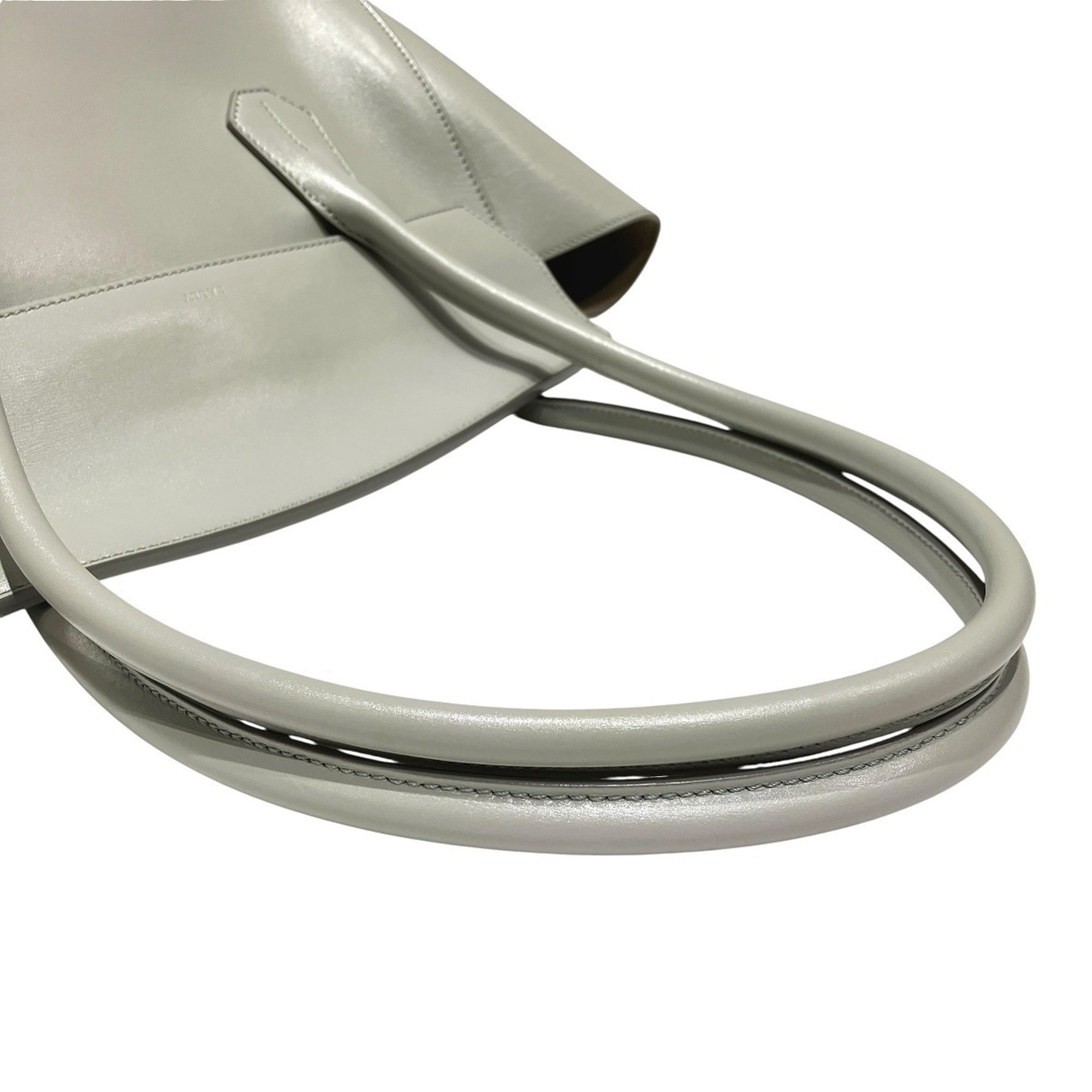 Bally Gray Leather Handbag (Pre-Owned)
