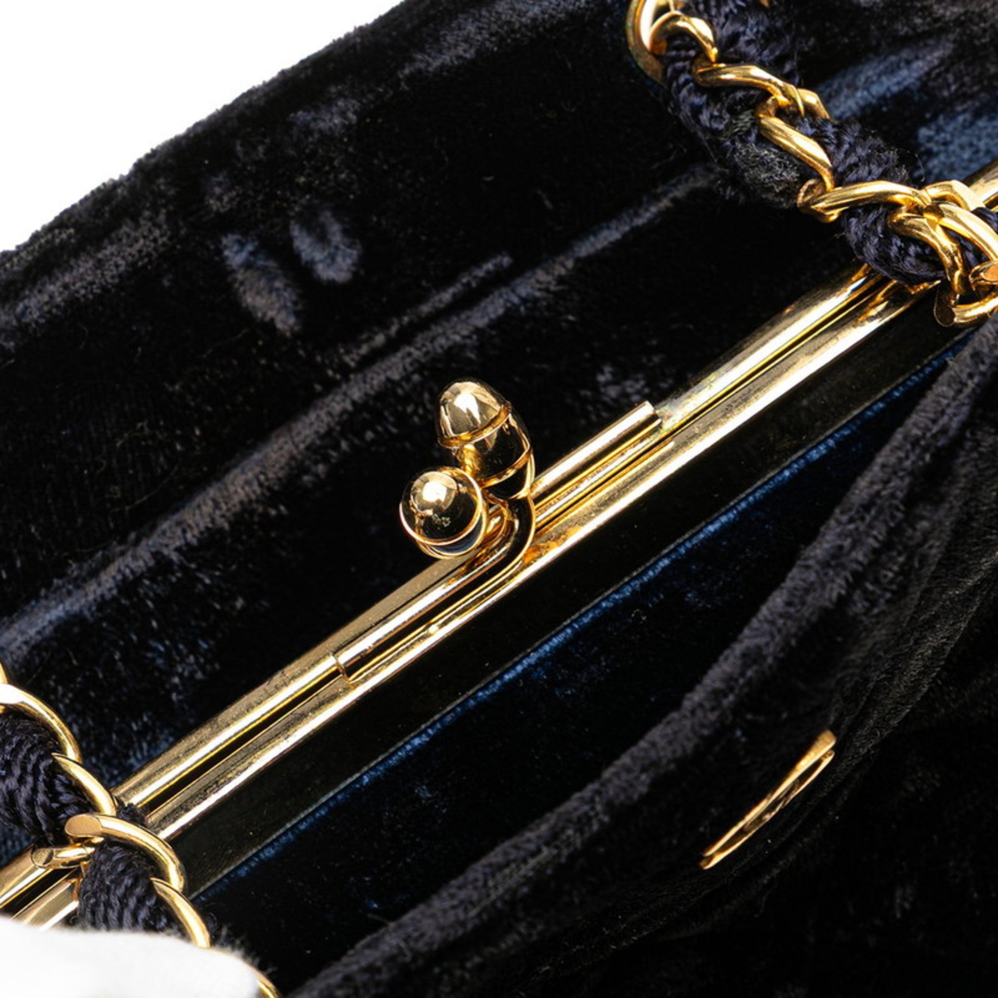 Chanel Matelasse Navy Suede Tote Bag (Pre-Owned)