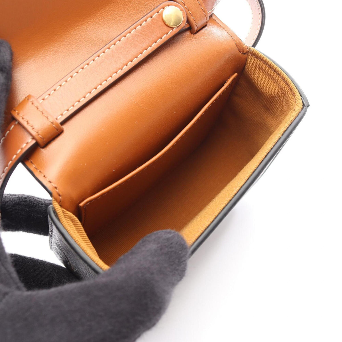 Celine Black Brown Coated Canvas Leather Handbag Shoulder Bag (Pre-Owned)