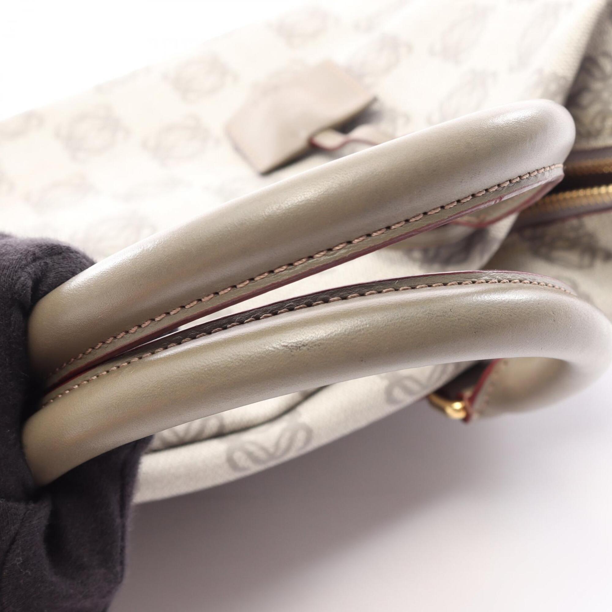 Loewe Gray Coated Canvas Leather Handbag Tote Bag (Pre-Owned)