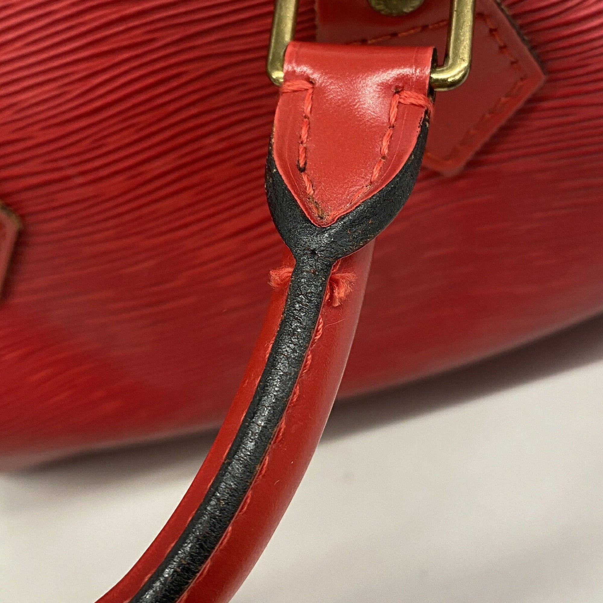 Louis Vuitton Castilian Red Handbag (Pre-Owned)