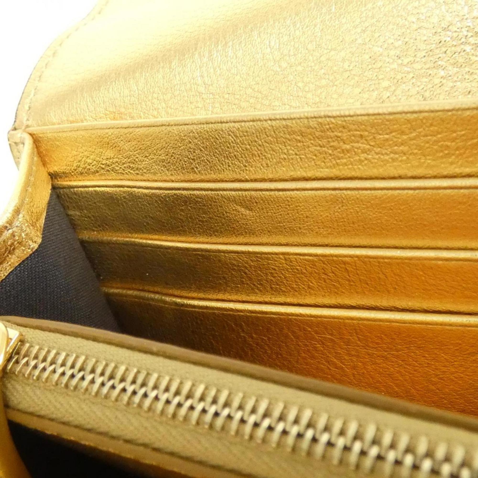 Fendi Leather Long Wallet (Bi-Fold) (Pre-Owned)