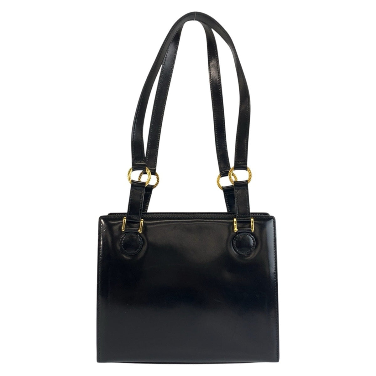Versace Black Shoulder Bag Tote Bag (Pre-Owned)