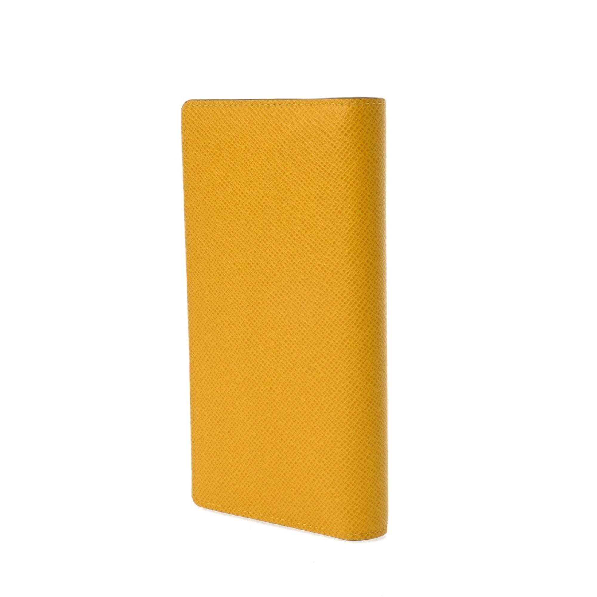 Louis Vuitton Taiga Jaune Leather Long Wallet (Bi-Fold) (Pre-Owned)