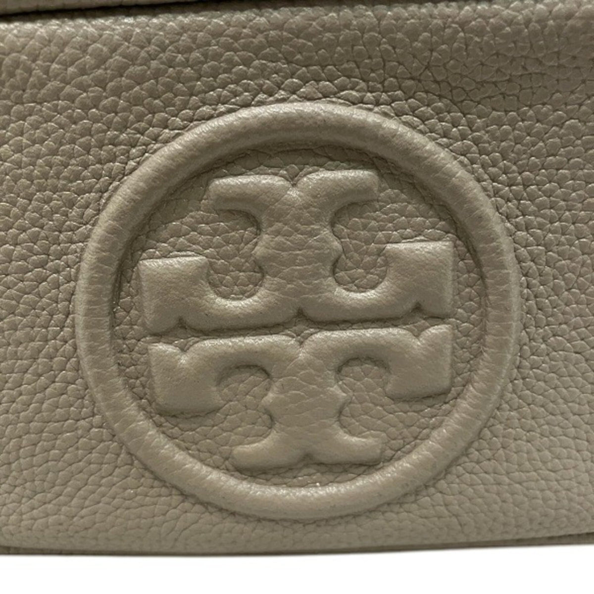 Tory Burch Gray Leather Shoulder Bag (Pre-Owned)