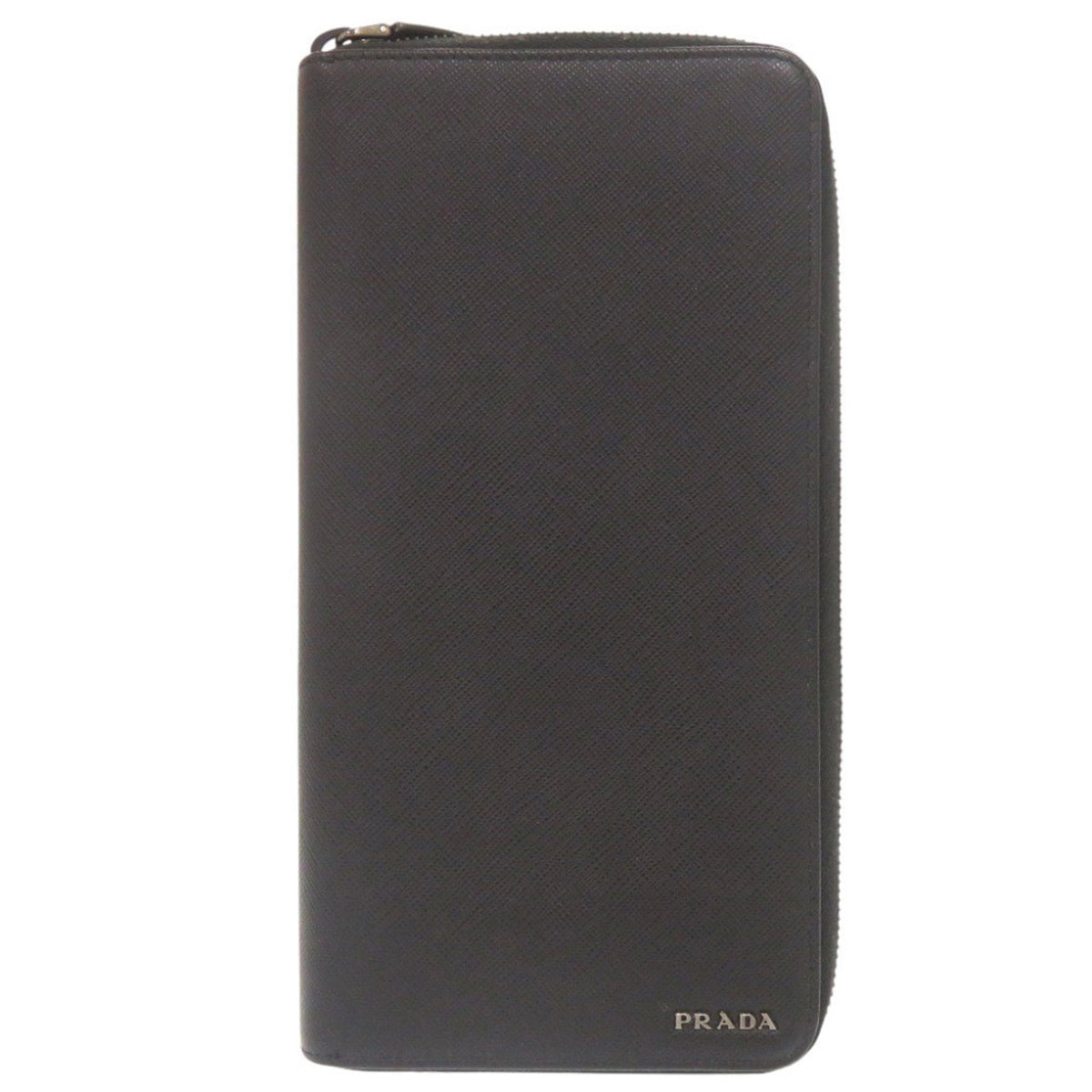 Prada Black Leather Saffiano Long Wallet (Bi-Fold) (Pre-Owned)