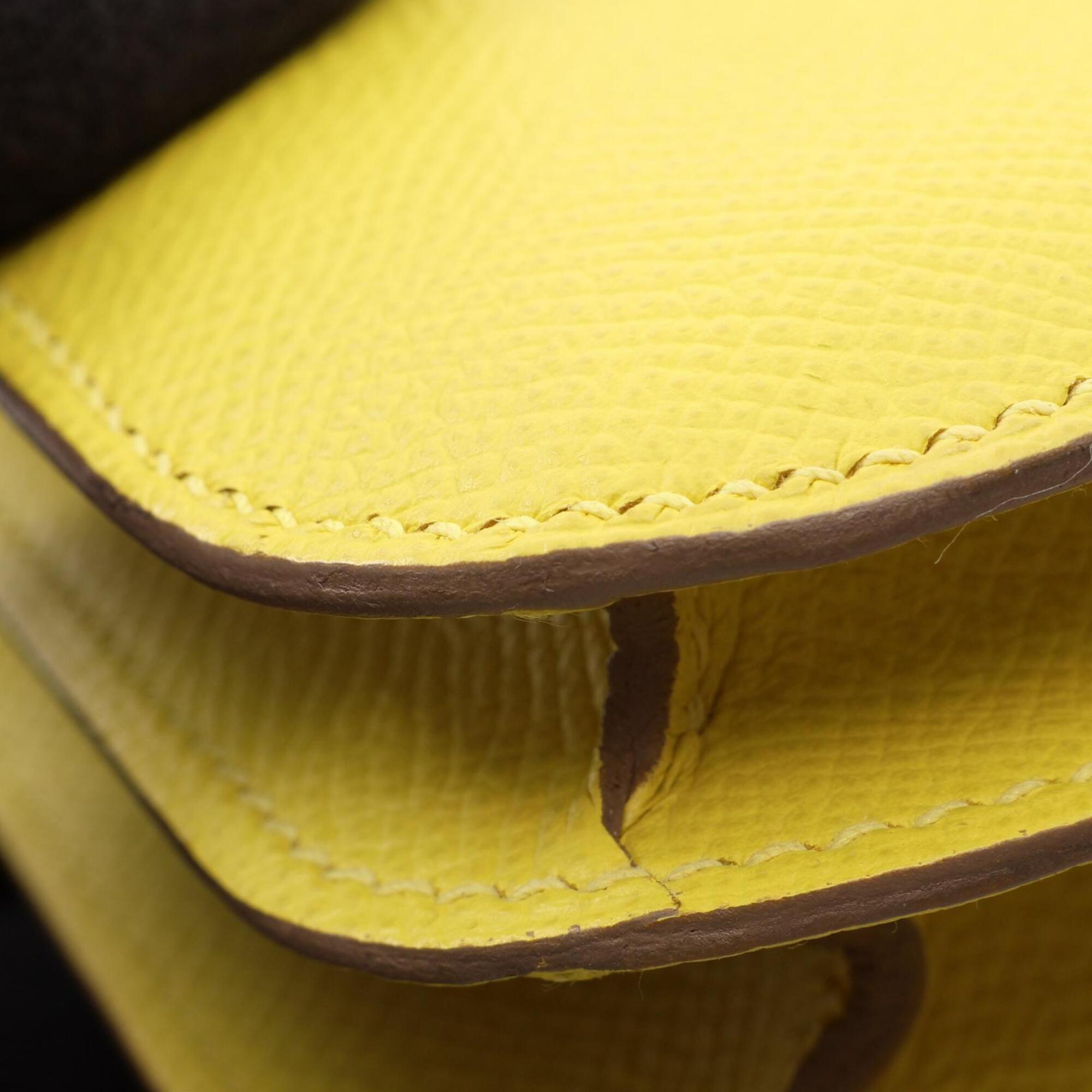 Hermes Constance Lime Yellow Yellow Epsom Leather Handbag Shoulder Bag (Pre-Owned)