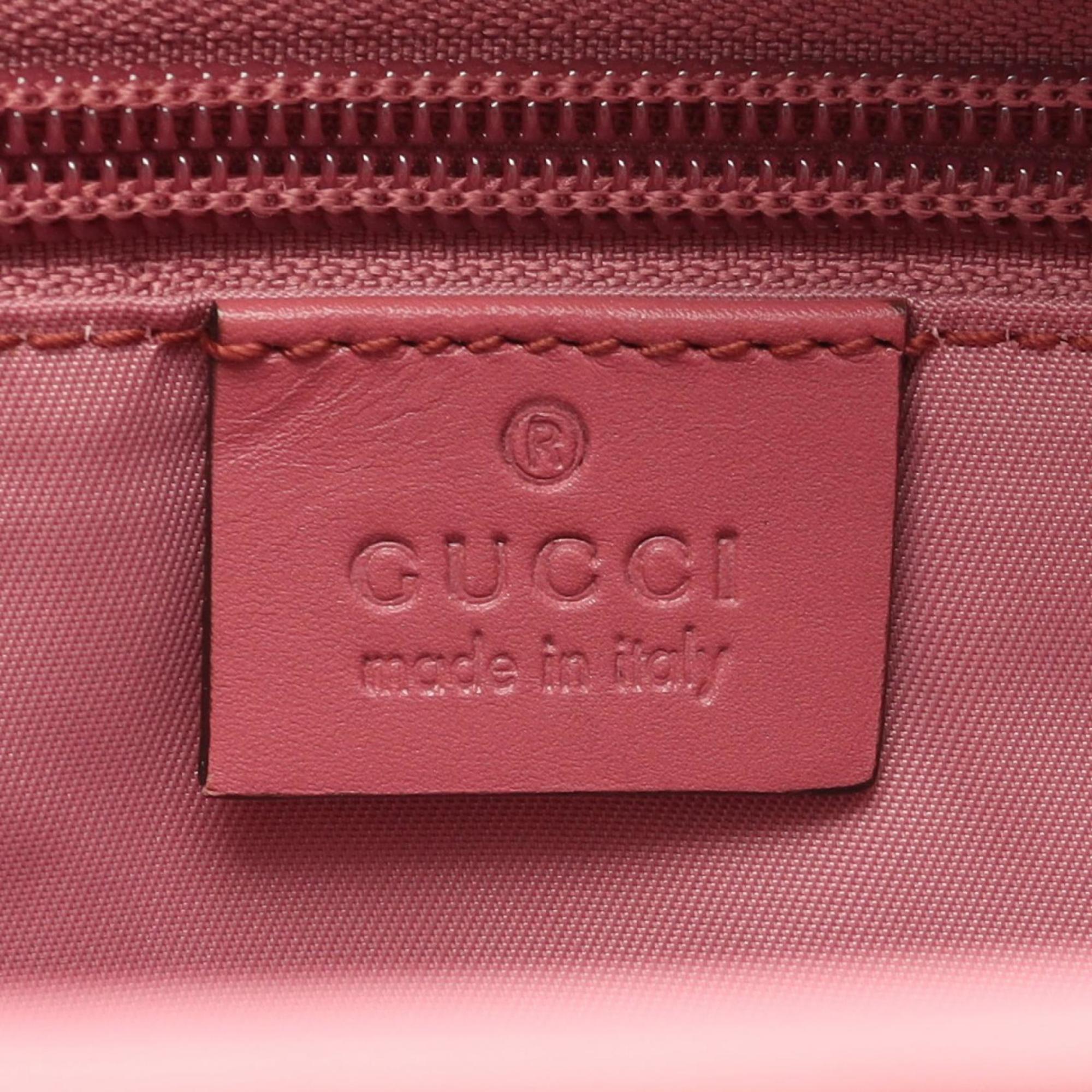 Gucci Pink Coated Canvas Leather Handbag Tote Bag (Pre-Owned)