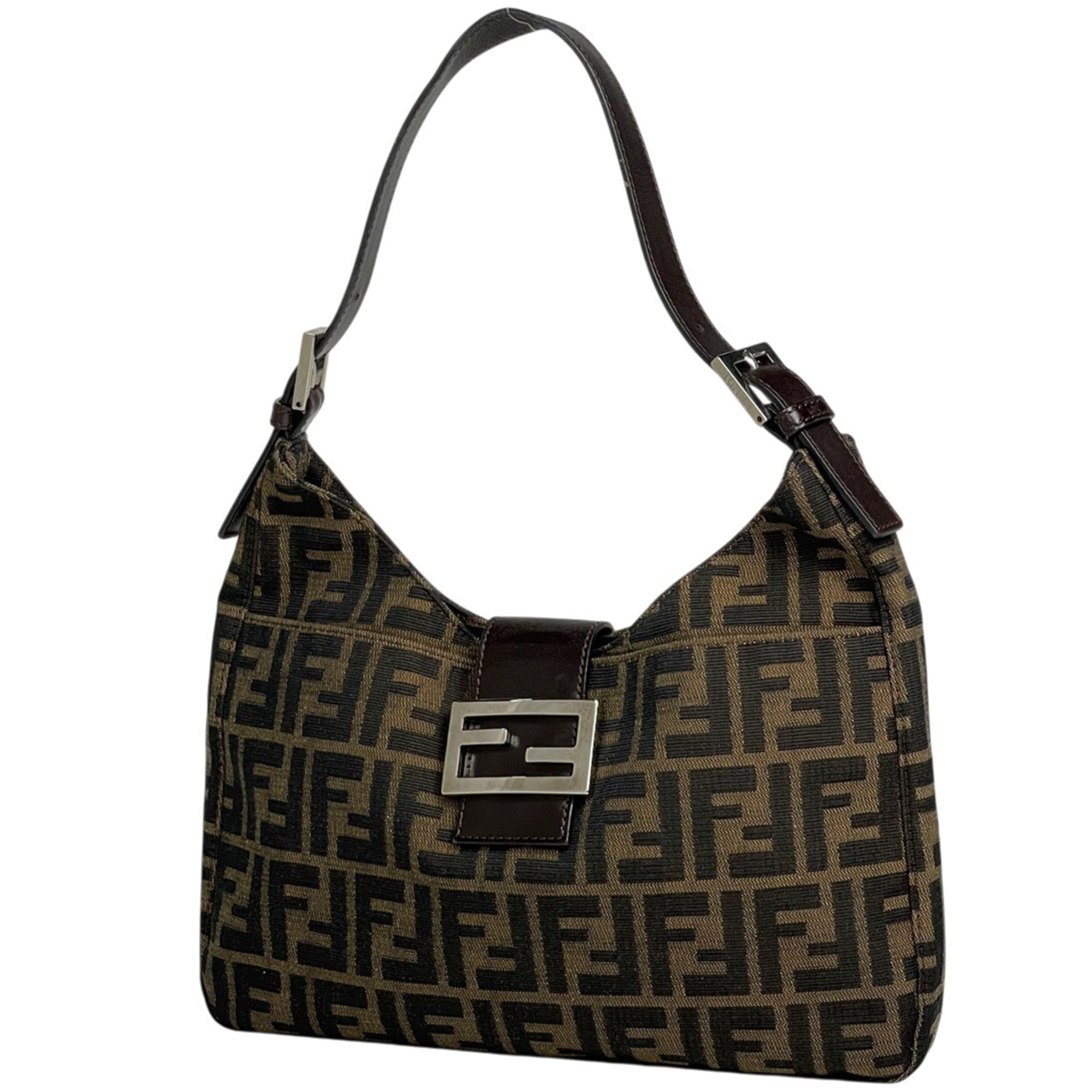 Fendi Brown Zucca Shoulder Bag (Pre-Owned)