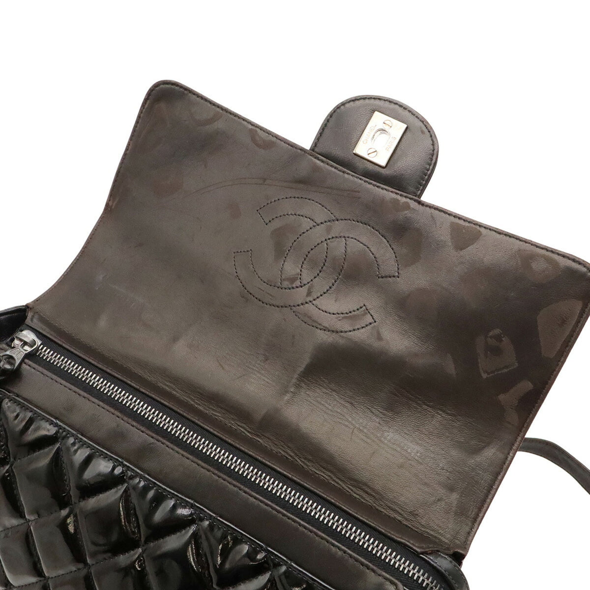 Chanel Black Patent Leather Backpack (Pre-Owned)