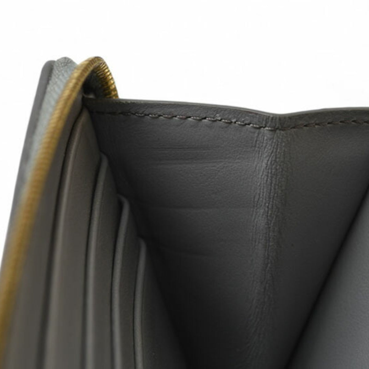 Celine Gray Leather Long Wallet (Bi-Fold) (Pre-Owned)