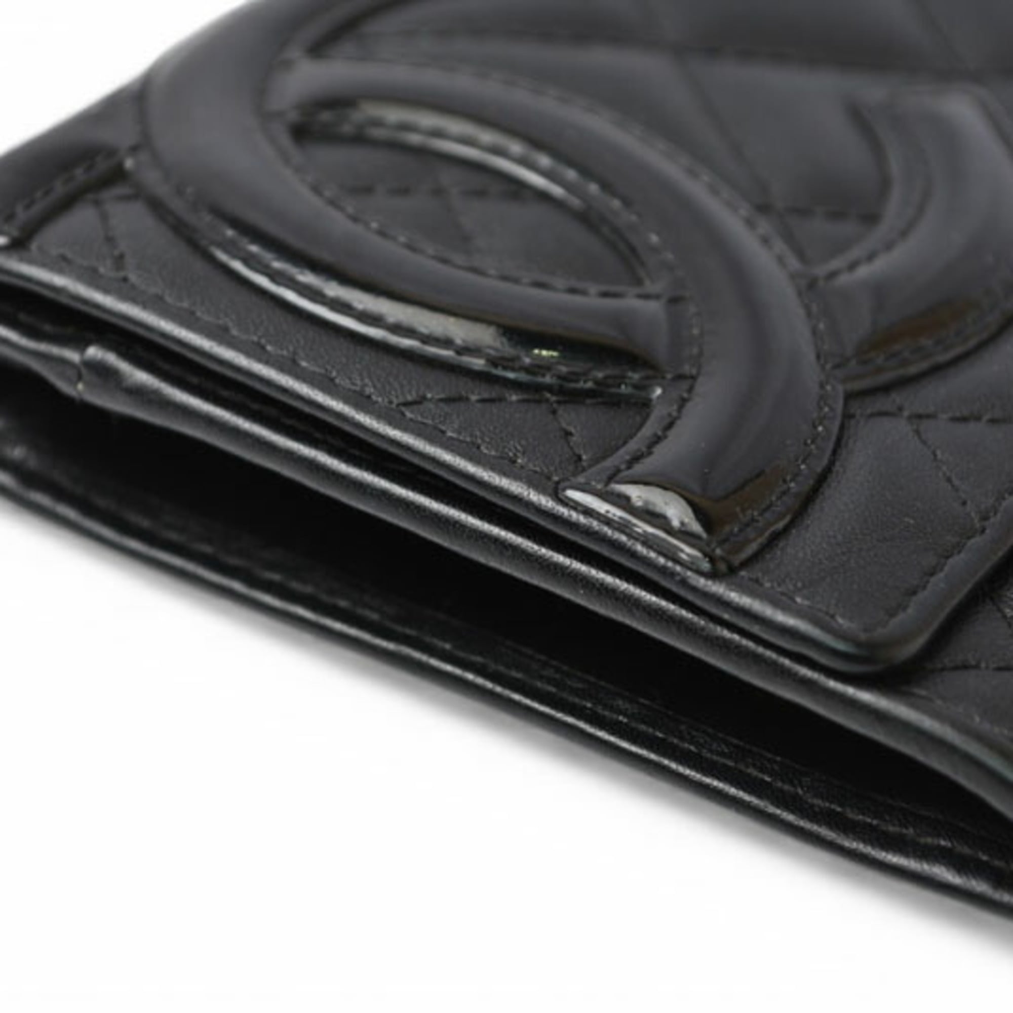 Chanel Black Pink Leather Wallet (Bi-Fold) (Pre-Owned)