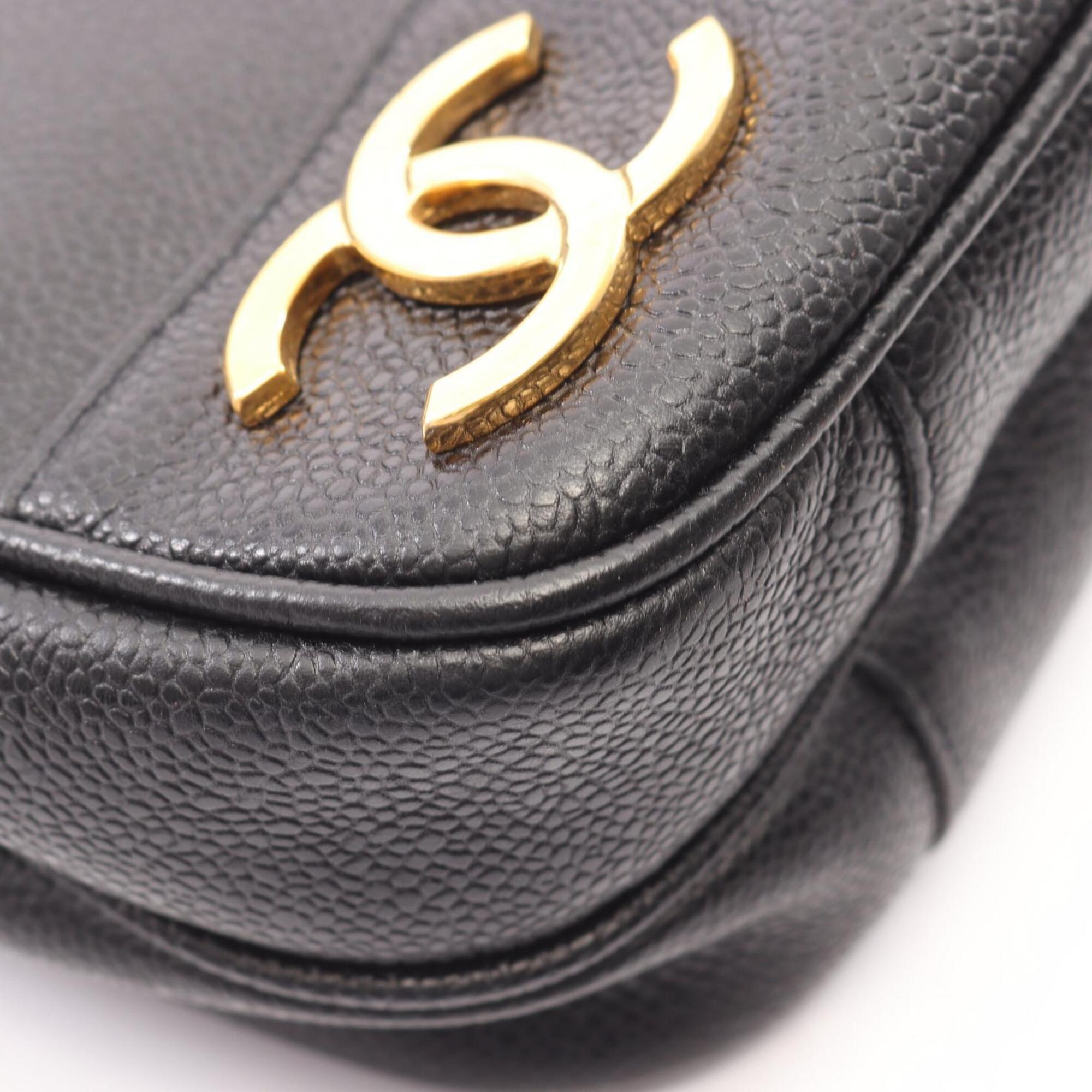 Chanel Black Grained Calfskin Handbag Tote Bag (Pre-Owned)
