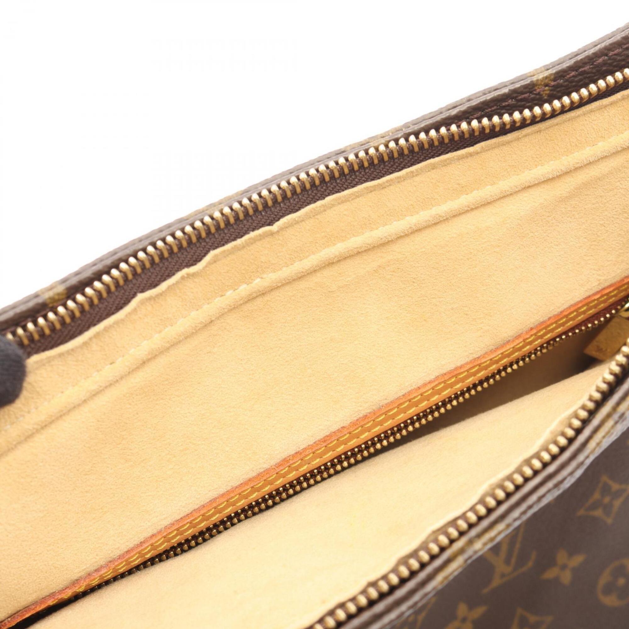 Louis Vuitton Brown Monogram Leather Coated Canvas Handbag Shoulder Bag (Pre-Owned)