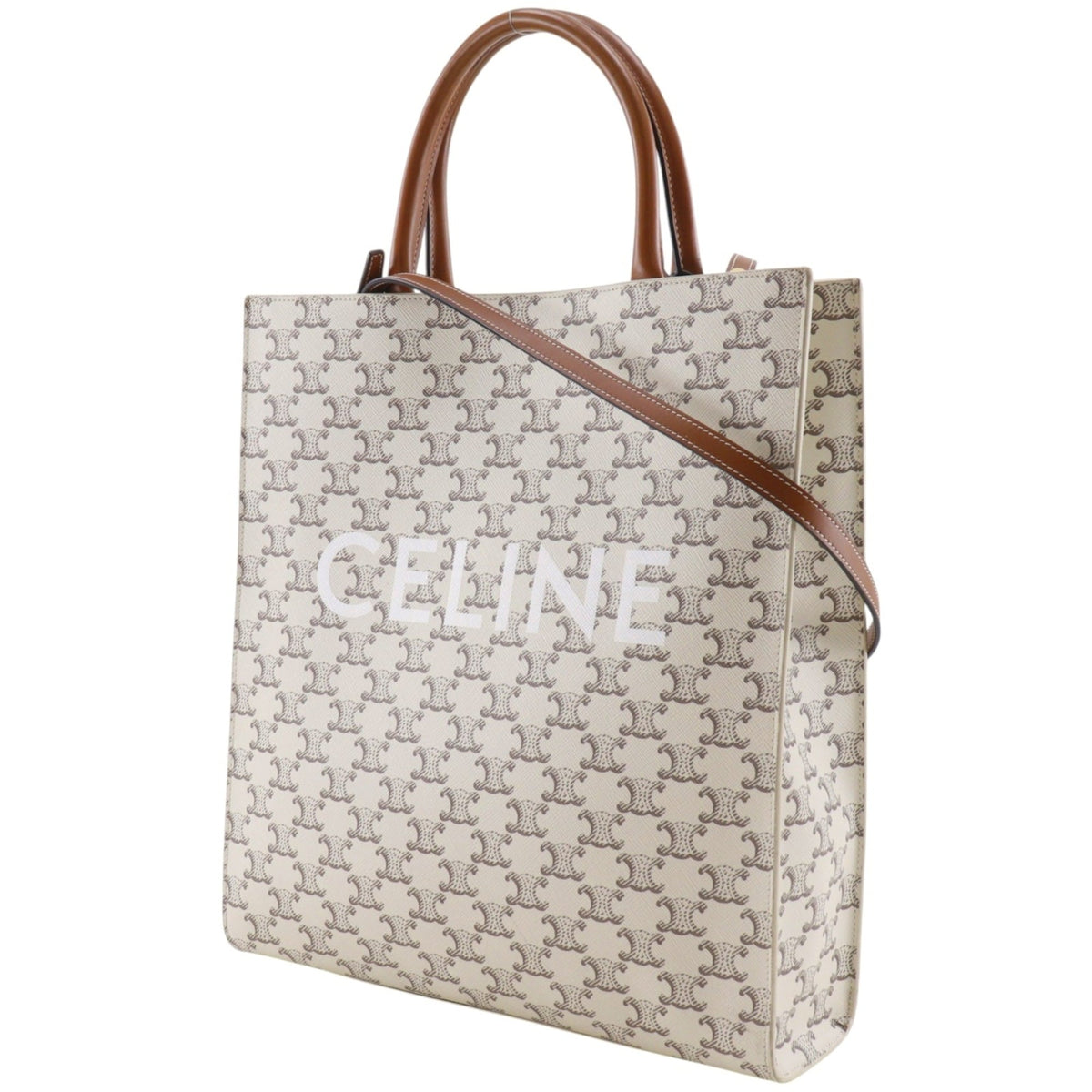 Celine Cabas White Pvc Handbag (Pre-Owned)