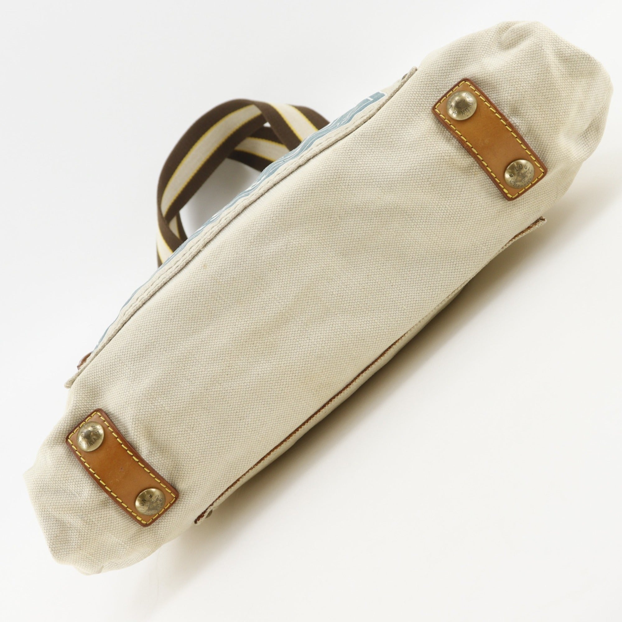 Louis Vuitton Beige Canvas Tote Bag (Pre-Owned)