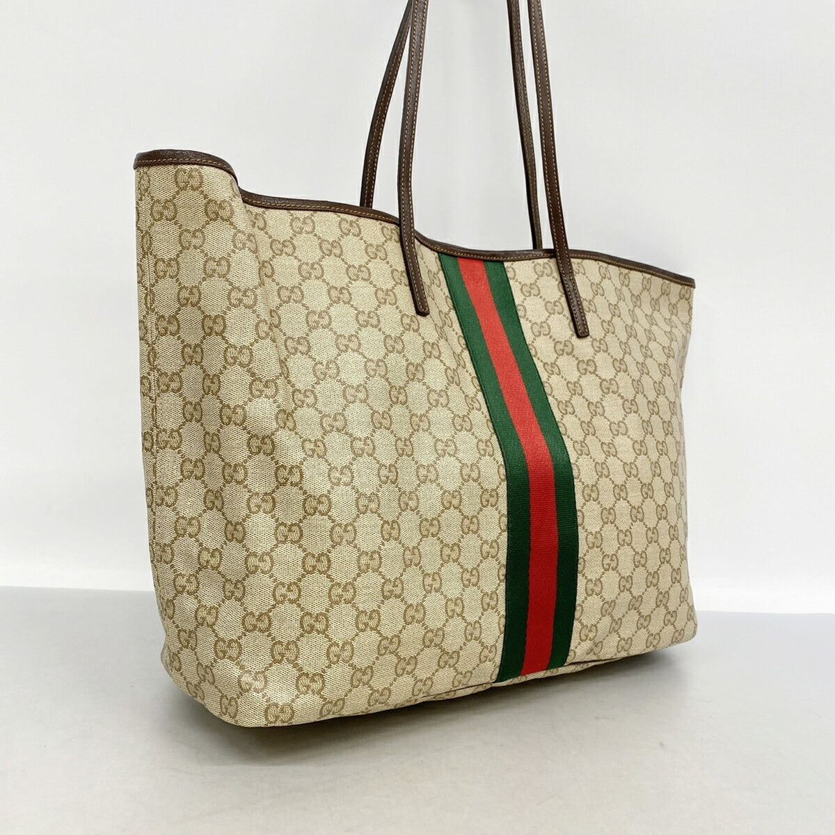 Gucci Brown Pvc Tote Bag (Pre-Owned)