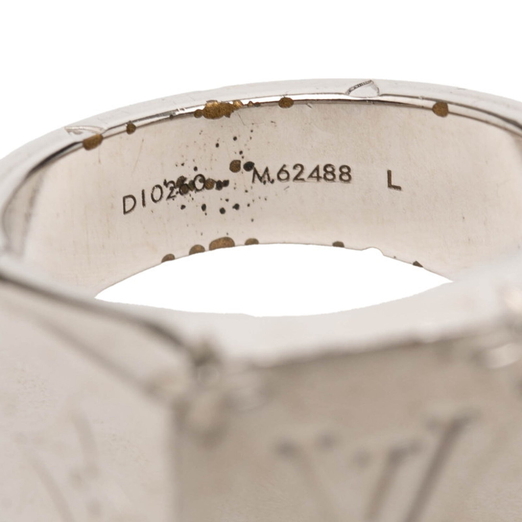 Louis Vuitton Silver Metal Band Ring (Pre-Owned)