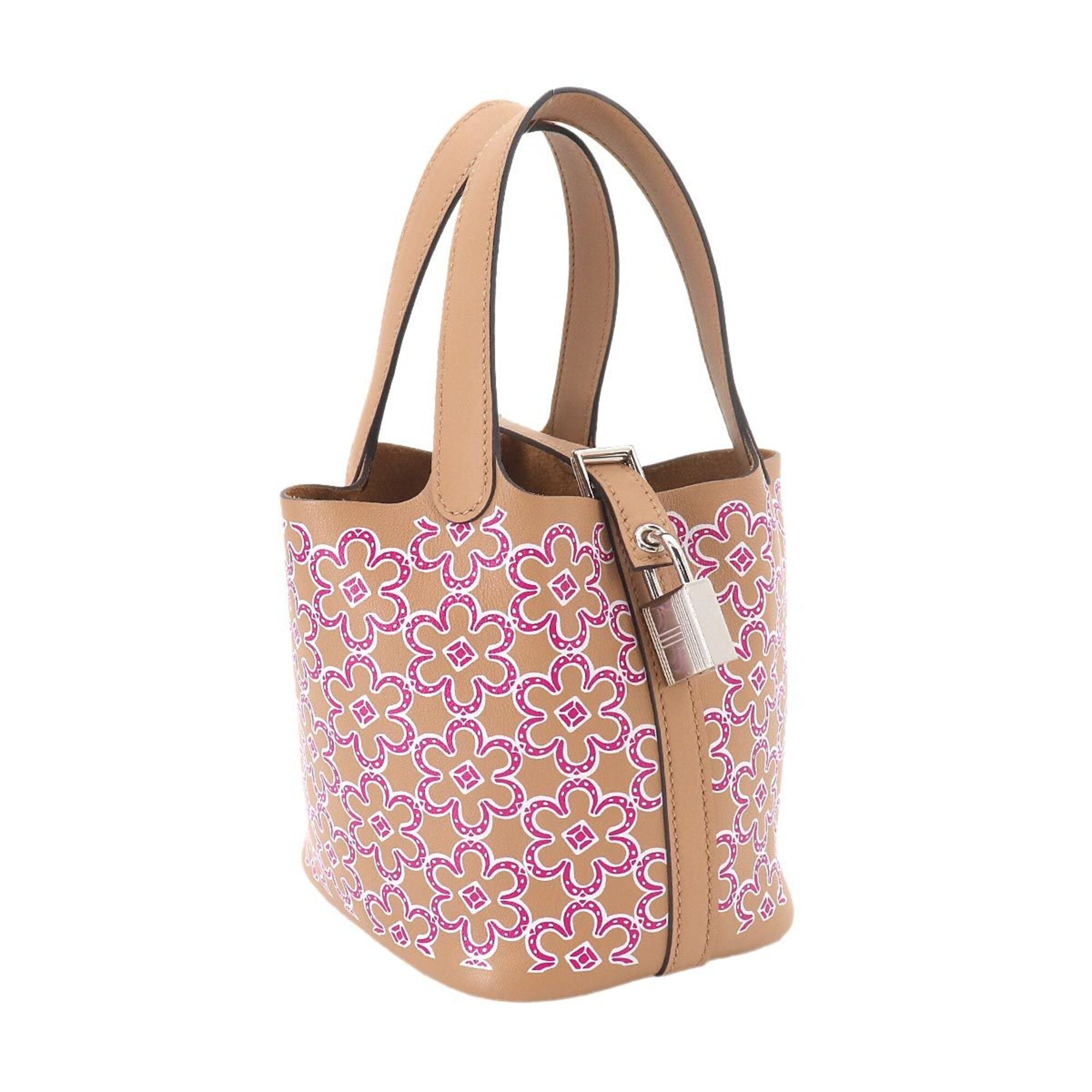 Hermes Beige Pink White Swift Leather Handbag (Pre-Owned)