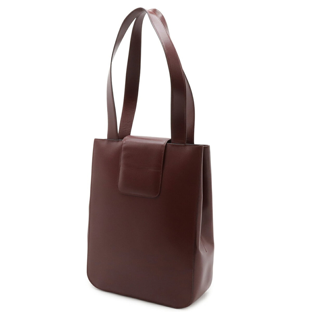Cartier Must Bordeaux Leather Shoulder Bag Tote Bag (Pre-Owned)