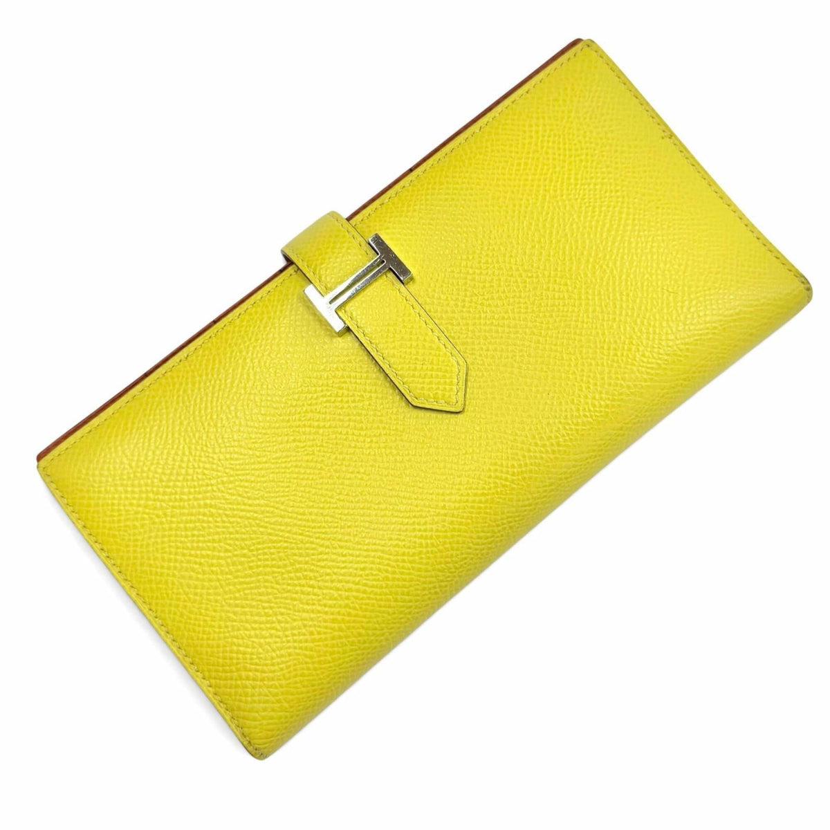 Hermes Lime Epsom Leather Long Wallet (Bi-Fold) (Pre-Owned)